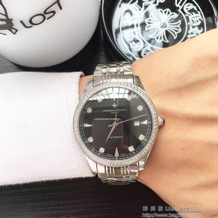 江詩丹頓 Vacheron Constantin 經典大三針 頂級316精鋼表殼錶帶 西鐵城全自動機械 男士腕表  wssb4938
